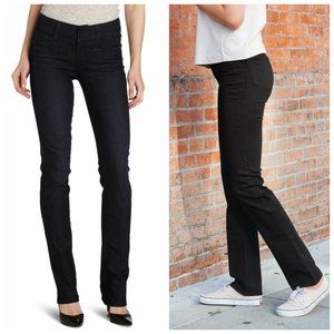 PAIGE Black Straight Leg Jeans